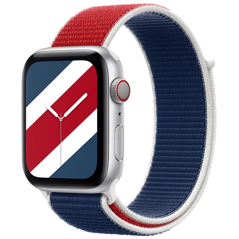 Нейлоновый спортивный ремешок-петля для Apple Watch SE 6, 7, 3, 4, 5, ремешок для часов iWatch 42 мм, 38 мм, 41 мм, 45 мм, смарт-часы, международный браслет