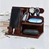 Wood Docking Station Farmhouse Nightstand Organizer Phone Wallet Jewelry Watch Stand Key Holder Bedside Birthday Gift