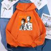 Haikyuu Noya And Tanaka Cute Comics Women Hoodie Harajuku Loose Hooded Trendy Hoody Hip Hop Women Drop Shoulder Hoodies Printed