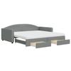 VidaXL Daybed with Trundle and Drawers Dark Grey 100x200 Cm Fabric 3197248