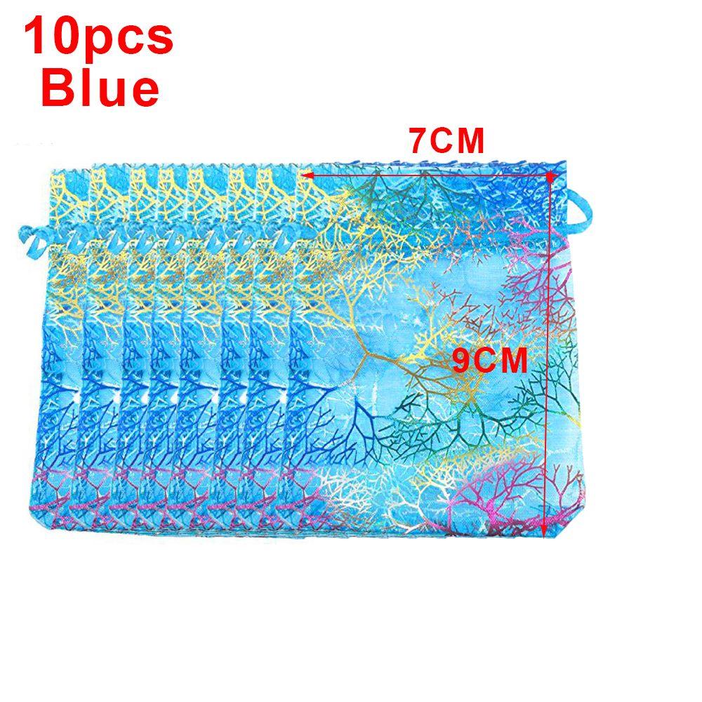 Packaging Pouches Wedding Favor Wrapping Supplies Hot Stamping Organza Bag Drawstring Candy Pouch