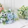 1 букет из шелковой ткани, искусственный цветок, украшение для дома и офиса, декор для свадебной вечеринки