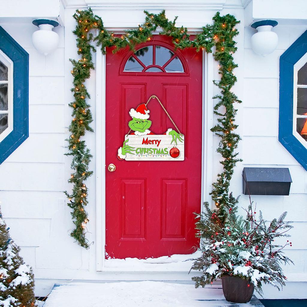 Christmas Decorations Hanging Signs Door Sign For Holiday Decor Merry Xmas Themed Party Supplies Yard Porch Wall Window Kid’s Room Decoration