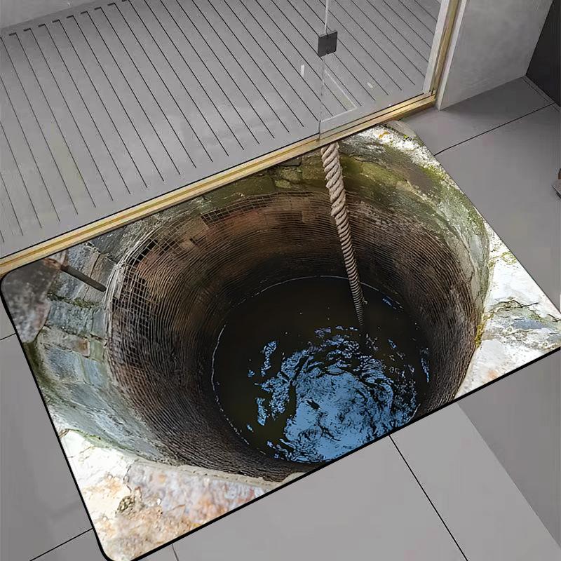 Нескользящие Ярко-аквамариновые Бирюзовые Принты Камень Коврики для душа Ультратонкие Коврики для ванной Абсорбирующие Быстросохнущие 3D Визуальные Полиэстер