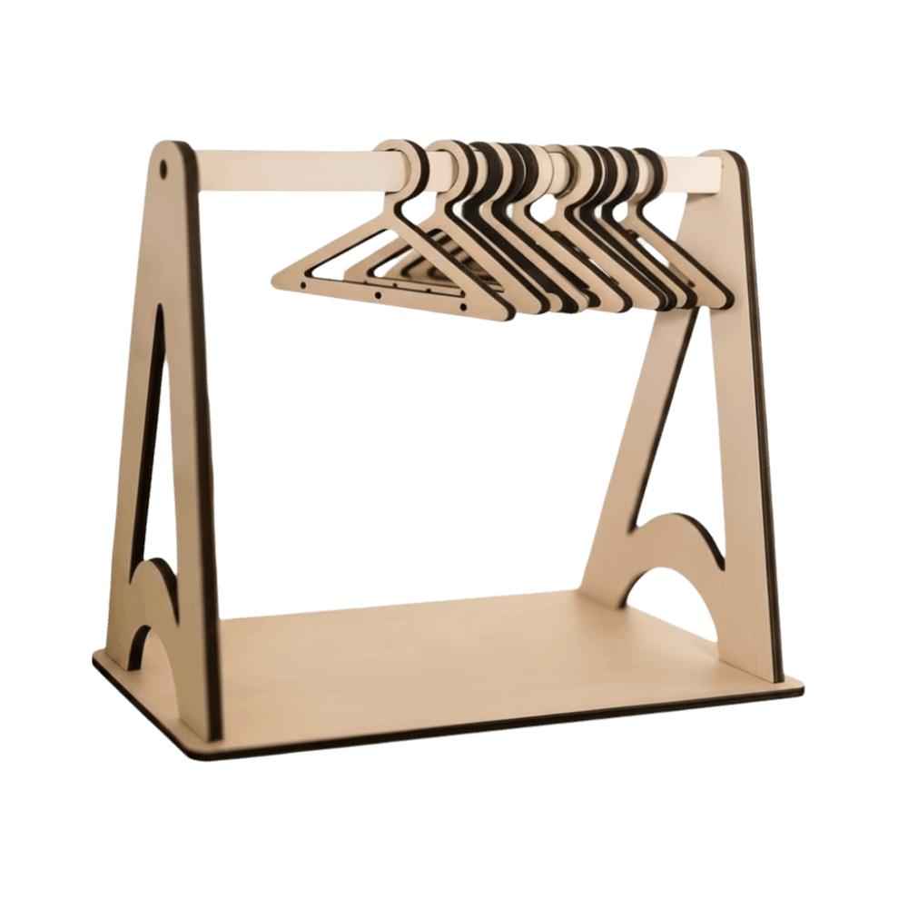 Wooden Earrings Holder Rack Hanging Hook Key chain Jewelry Storage Rack Necklaces Trinket Hanger Jewelry Display Stand