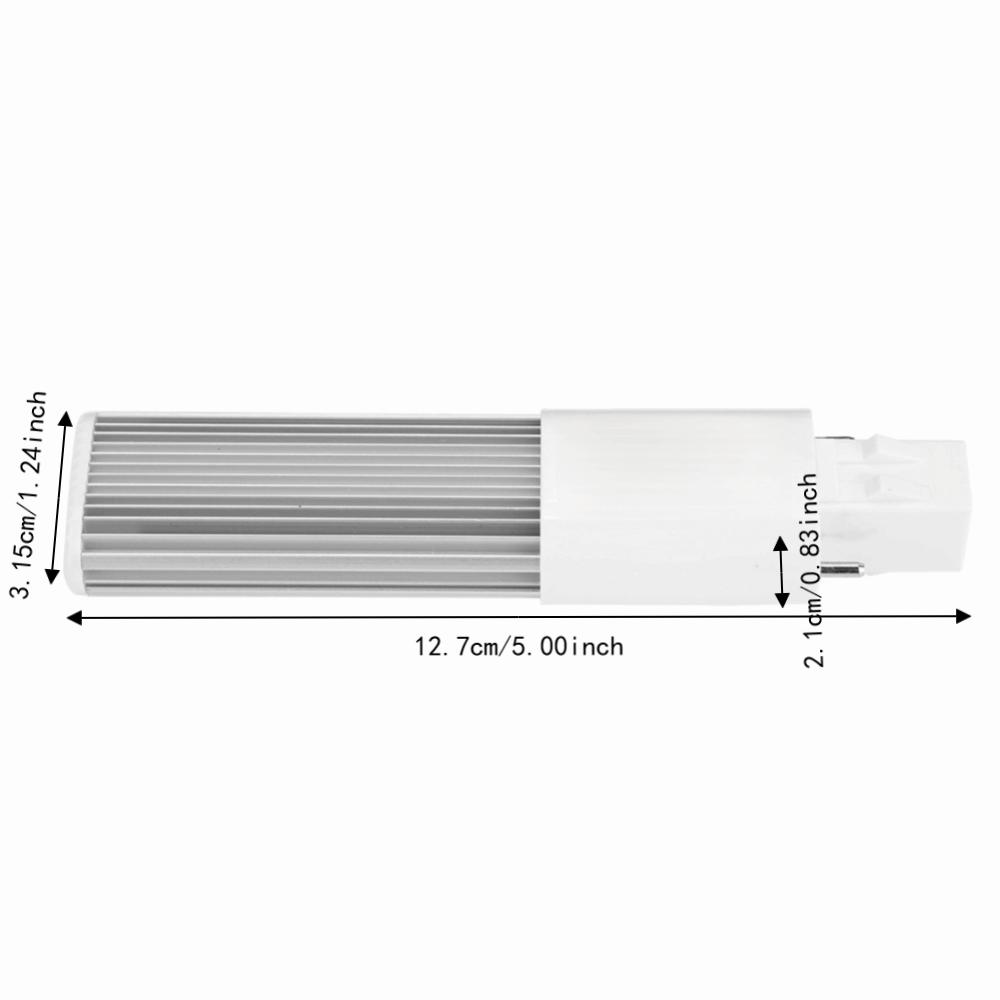 2 Pack 4W LED Tube Light G23/GX23 LED Compact Lamp Horizontal Recessed Bulb Recessed Down Light