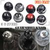 5 6 Speed Gear Shift Knob for Fiat 500 2012-2018 Chrome+Red 55344048