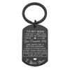 European And American Father's Day Gift Anniversary Gift Tag Stainless Steel Keychain
