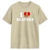 I Love Beavers TShirt Unisex  Vintage T Shirts Summer O Neck Fashion Tee Shirt Hot Sale Oversized Clothes