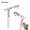 Silver Luxury Leopard with Tail Fashion Walking Stick for Party Decorative Walking Cane Elegant Crosier Knob Walking Stick 93cm