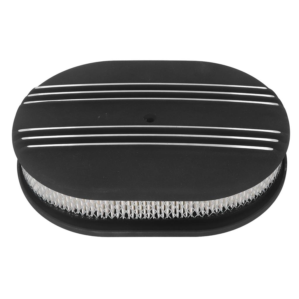 12-дюймовый овальный воздушный фильтр из черного алюминиевого сплава, мощная фильтрация, сменный воздушный фильтр для Ford