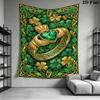 St.Patrick's Day Wall Tapestry Aesthetic Wall Hanging Printed Fabric Blanket Decorative Tapestries for Bedroom Living Room Home Decor