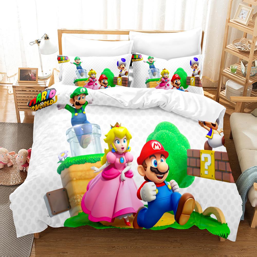 Children'S Animation 3D Digital Printing Three-Piece Set Animation Three-Piece Set Home Textile Bed Sheet Kit