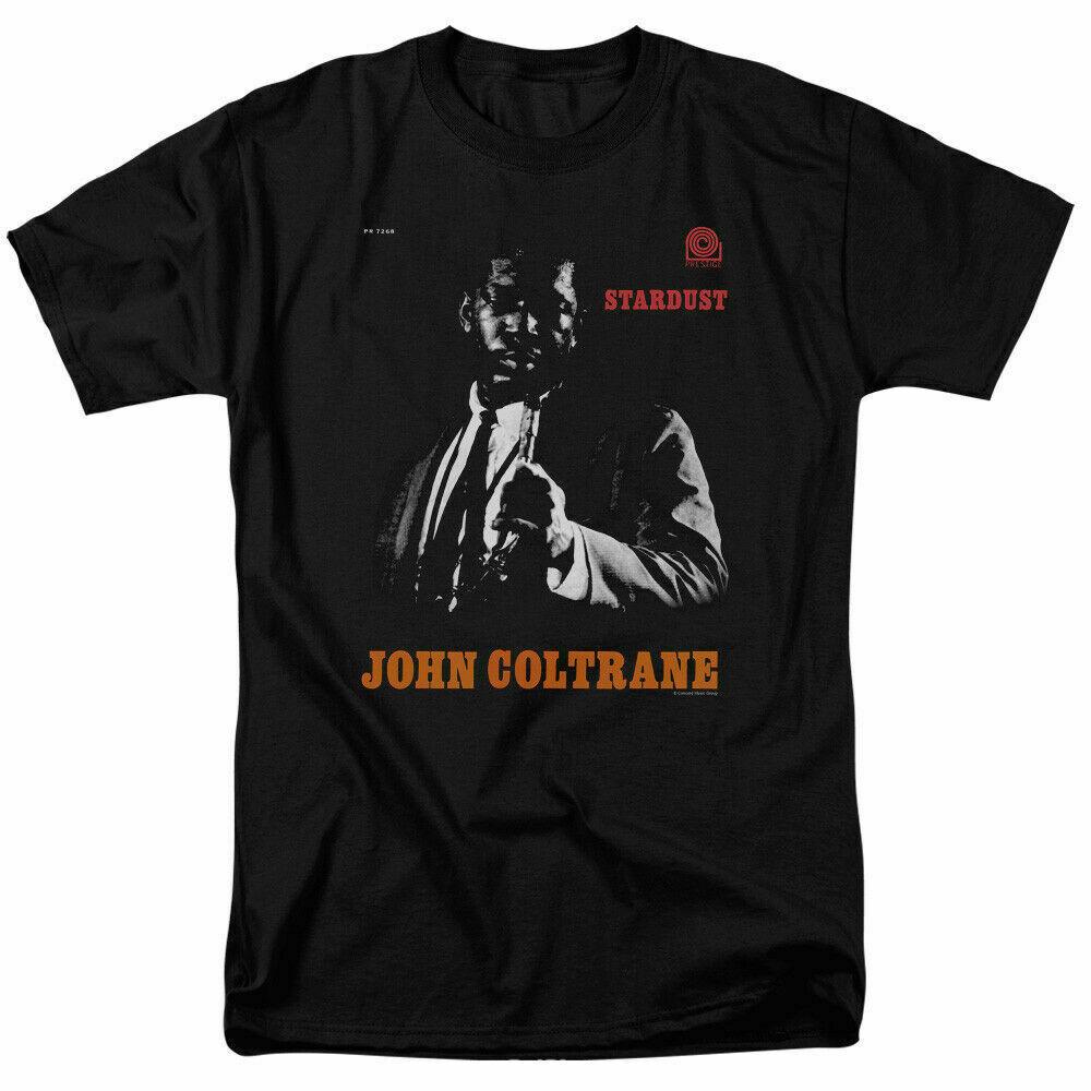 John Coltrane Stardust T-shirt Licensed Jazz Bebop Saxophone Black
