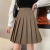 WTEMPO Женские плиссированные юбки, эластичная юбка с высокой талией в консервативном стиле, Harajuku Y2K, уличная одежда для девочек, школьные повседневные юбки для косплея