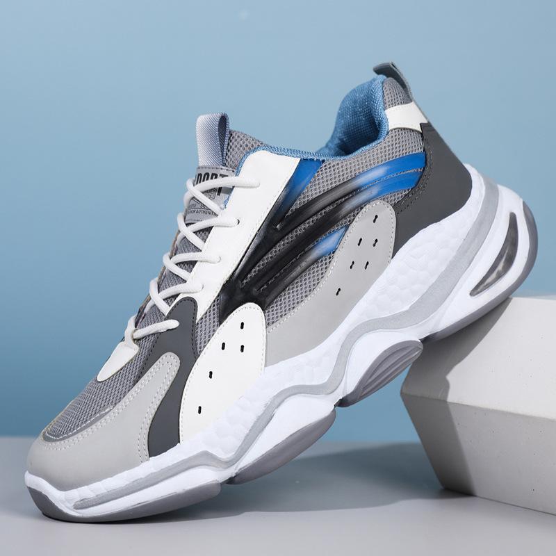 Весенне-летняя новая дышащая мужская обувь на толстой подошве, противоскользящая и износостойкая, для бега, спорта и отдыха