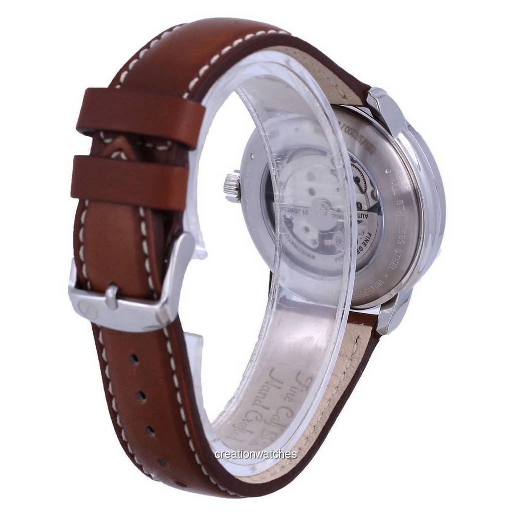 Zeppelin Atlantic Blue Dial Leather Automatic 8470-3 84703 Men's Watch