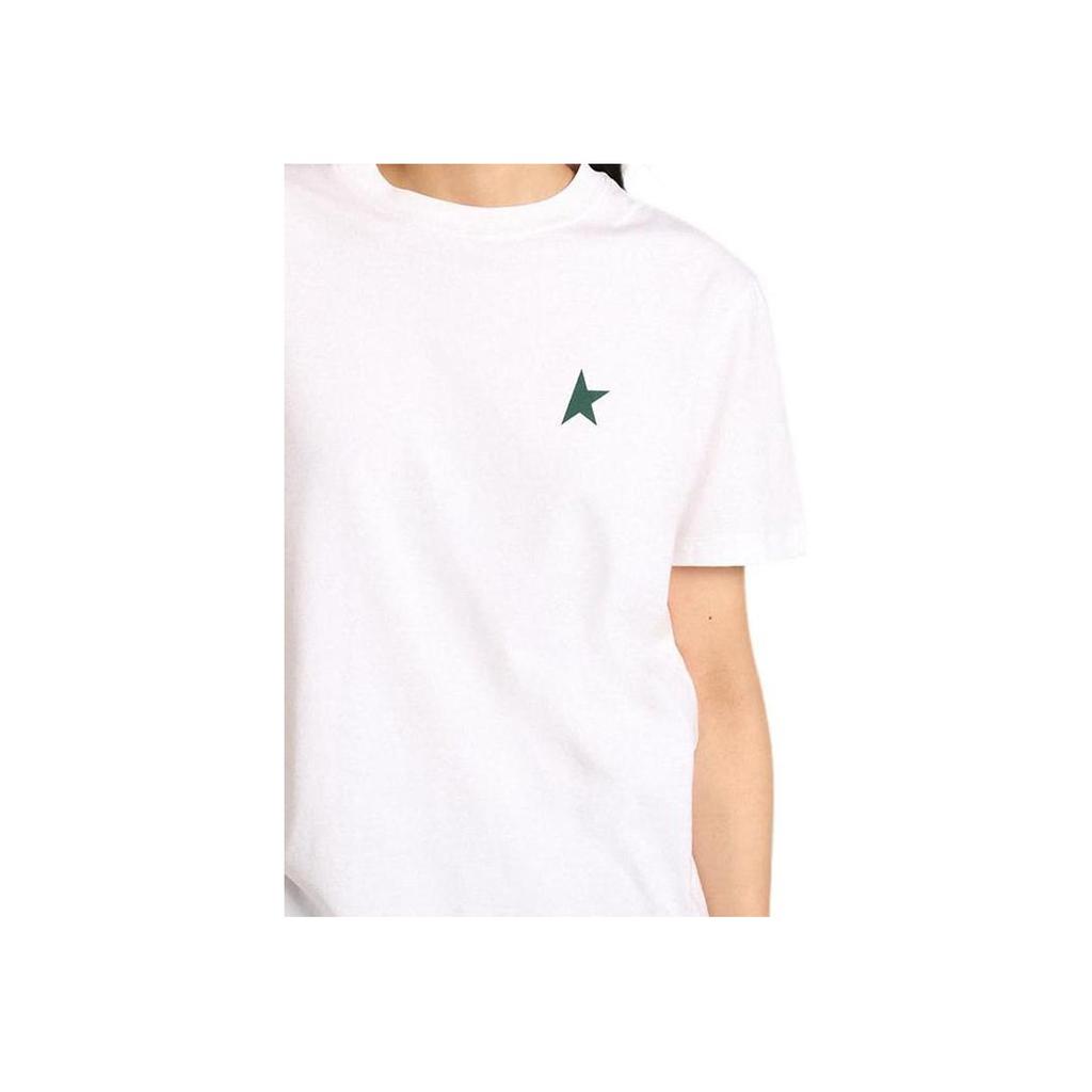 Golden Goose FW22 Solid Color Round Neck Star Print Short Sleeve T-Shirt Women tops White GWP01220-P000865-11257