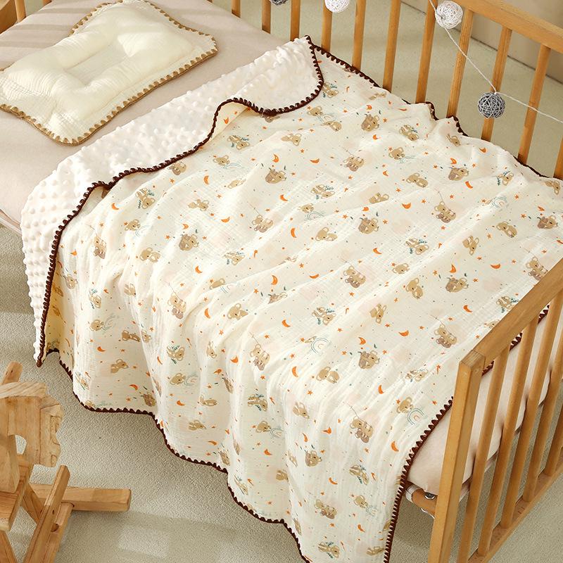 Cartoon Pattern Pure Cotton Baby Blanket & Bath Towel