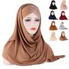 2-in-1 Bonet Shlyapa Ajoyib Teri bilan Aloqa Elastik Tasma Uzun Sharf Yaltiroq Uyqu uchun Shapka
