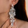 Длинные серьги с бахромой, украшенные сверкающими подвесками с цирконами. Идеально подходят для вечеринок, встреч, Рождества. Подходят в качестве свадебного подарка.