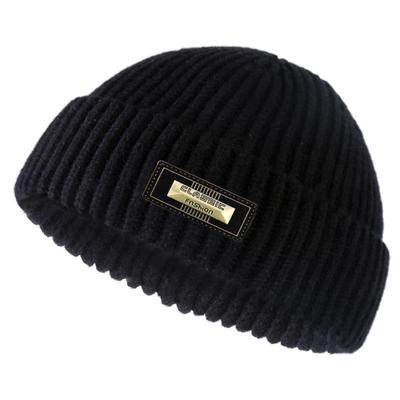 Осенне-зимние шерстяные шапки для мужчин и женщин, шапки-дыни, двухслойные теплые уличные ветрозащитные вязаные шапки