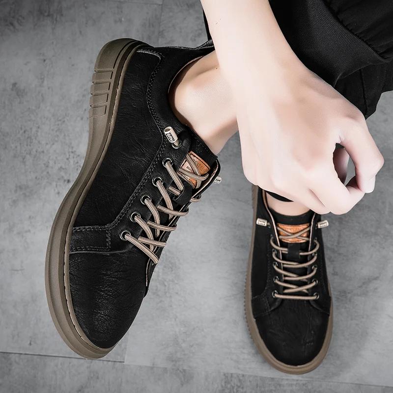 Высококачественные мужские летние новые двухслойные сетчатые дышащие кроссовки из коровьей кожи с модной шнуровкой на открытом воздухе с низким верхом для мужчин