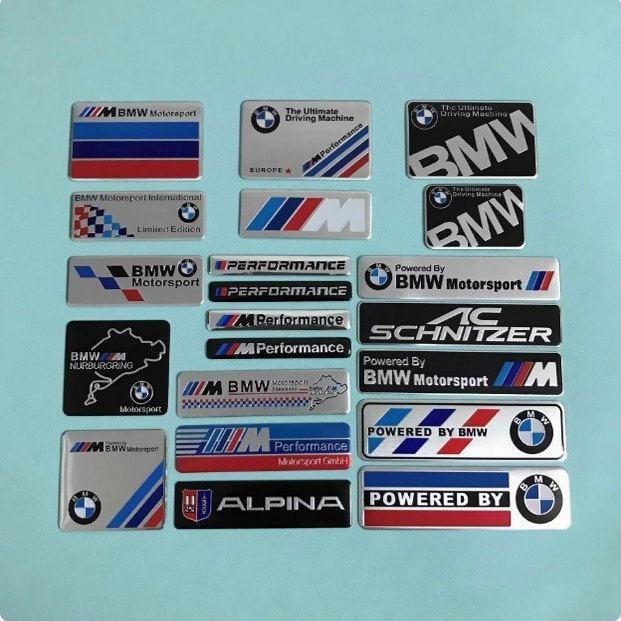 VYOJ1 New 3D Aluminum Car Styling Stickers Body Trunk Decoration For BMW M Power Performance E90 E91 E92 E93 X1 X3 X5 X6 M3 M5 F18 E63