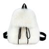 Schoolbag new fashionable and cute imitation fox fur plush bag autumn and winter large capacity plush bag medium and large high school student 
