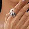 Retro Inspired Open End Rings Adjustable Size Alloy Accessory For Layering Or Everyday Outfits