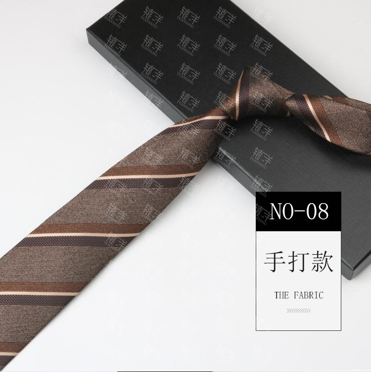 Tie Wedding Groom Business Men Retro Pattern Dress Burgundy Hand Style 8Cm Hand Tie