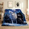Wolf Pack Flannel Blanket Throw Blanket Soft Warm Sofa Bed Camping home Decor Unique Christmas Gift C9261413