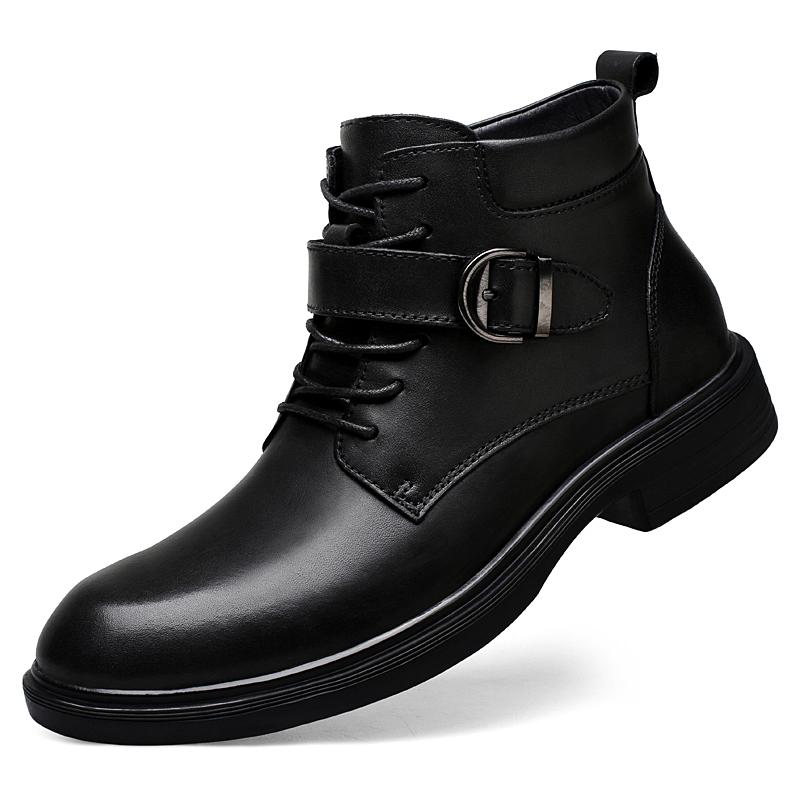 Новые итальянские мужские ботинки из натуральной кожи, роскошный бренд, деловые челси, офисные мужские повседневные ботильоны, зимние теплые ботинки