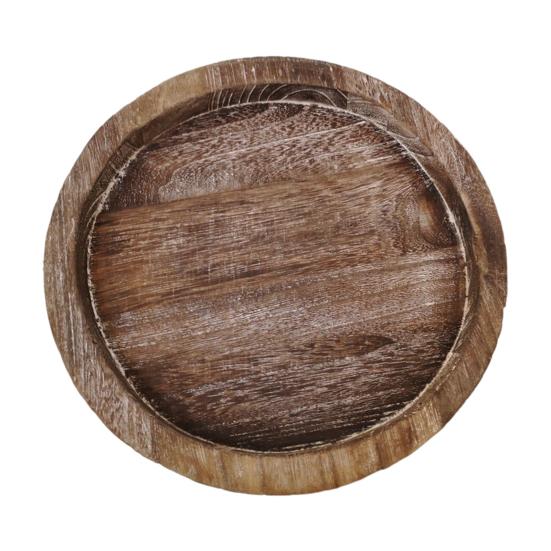 Подставка для свечей из дерева, поднос, круглый, деревенский, декоративный, центральный элемент стола в фермерском стиле, побелка