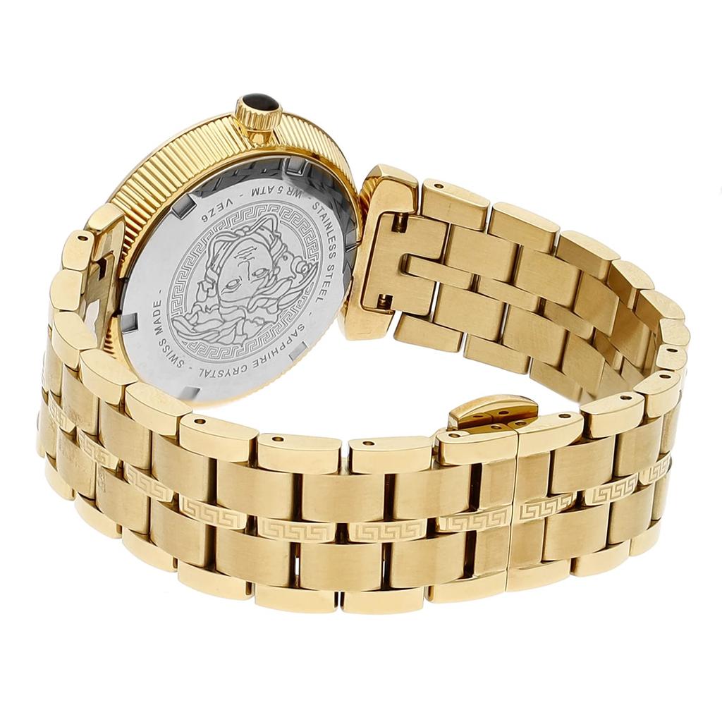 Часы GRECA ICON черный циферблат нержавеющая сталь сапфировое стекло кварцевые 36 мм швейцарские часы VEZ600521 золото [Versace] женские [Товар]