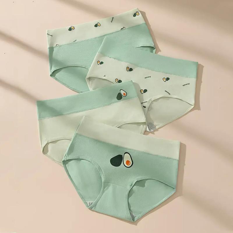 4 шт. хлопковые женские трусики, дышащее нижнее белье, модные женские трусы с принтом, тонкие мягкие трусы с высокой посадкой, сексуальное женское нижнее белье