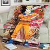 Anime-Print Blanket Warm Comfortable Flannel Blanket for Bedrooms, Sofas, Beds, Chairs, Picnics, Travel -LXR54