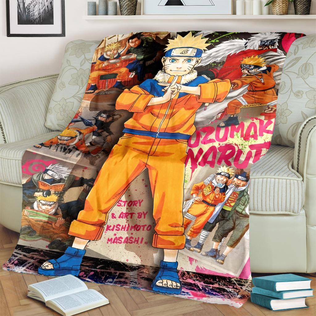Anime-Print Blanket Warm Comfortable Flannel Blanket for Bedrooms, Sofas, Beds, Chairs, Picnics, Travel -LXR54