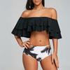 Two-piece bikini swimsuit, Spanish ruffle, high waist, size L Two-piece bikini swimsuit, Spanish ruffle, high waist, size M