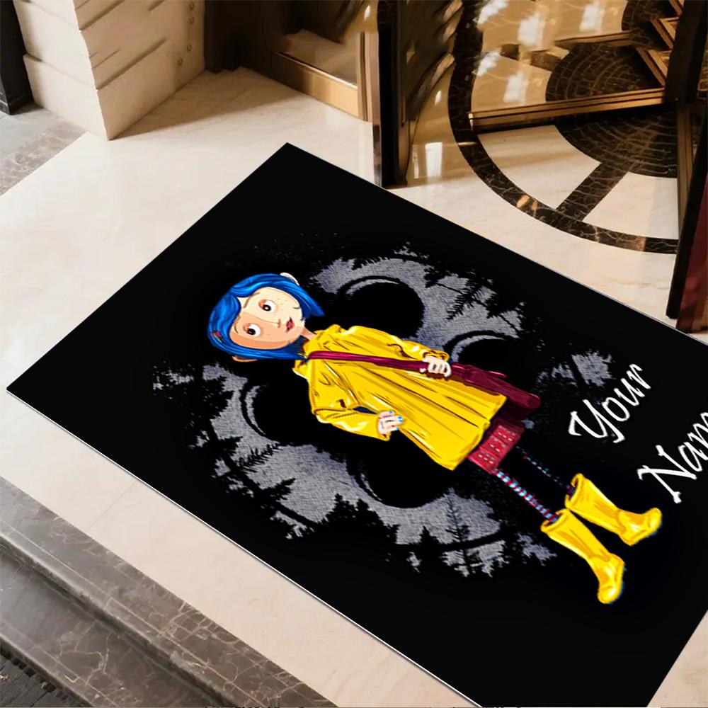 Gothic Fashion Icon Customize Your Name Area Rug Perfect for Study room Dining Room Living Rooms Bedrooms Anti-slip Rug Decorate Offices