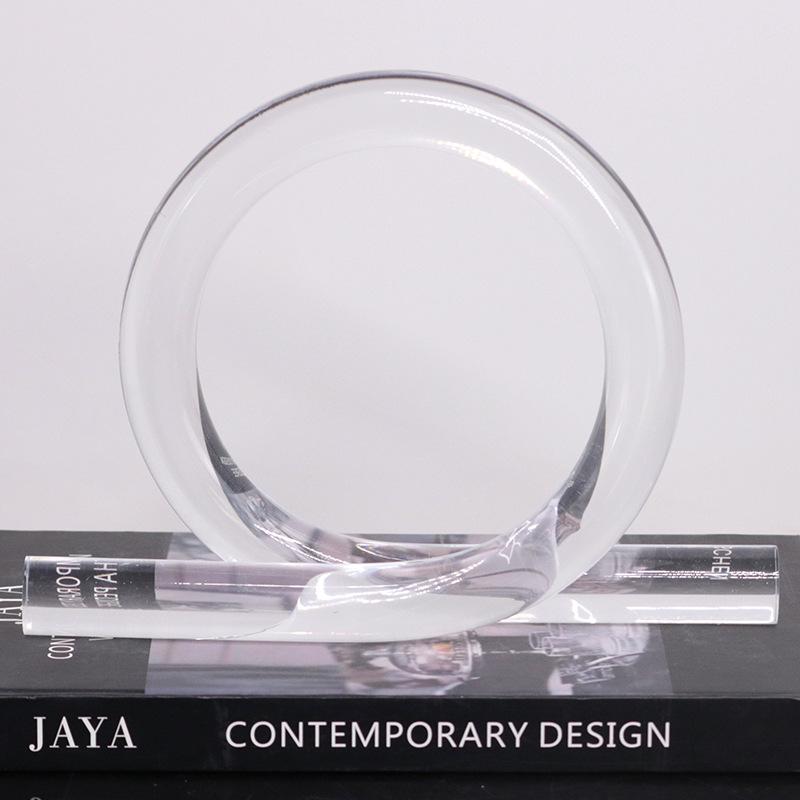 Прозрачные Акриловые Поделки Геометрические Узлы из Шпагата Украшения Полые Спирали Декоративные Фигурки Аксессуары для Домашнего Декора