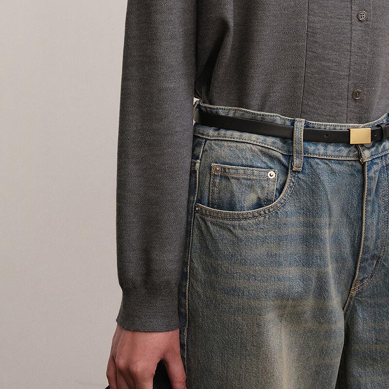 LESS 2025 Fall Round Neck Pullover Knit Sweater