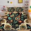 Комплект постельного белья для дома, роскошные комплекты одеял с цветочной 3D-печатью, женское покрывало королевского размера из полиэстера