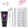 Painless Extension Glue Nail Art Paper Free Tray Quick Extension Crystal Nail Mold Painless Crystal Glue Set