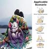 1pc Cute Bat on a Branch Blanket  Soft and Cozy for All Seasons, Living Room, Travel, Camping, Car Blankets