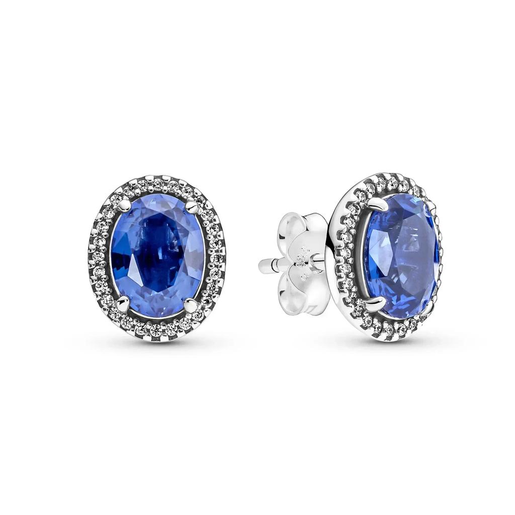 Серьги-сердечки из серебра 925 пробы Изысканные Блестящие Круглые Легкая Роскошь Ювелирные изделия Идеальные Праздничные Подарки для Нее