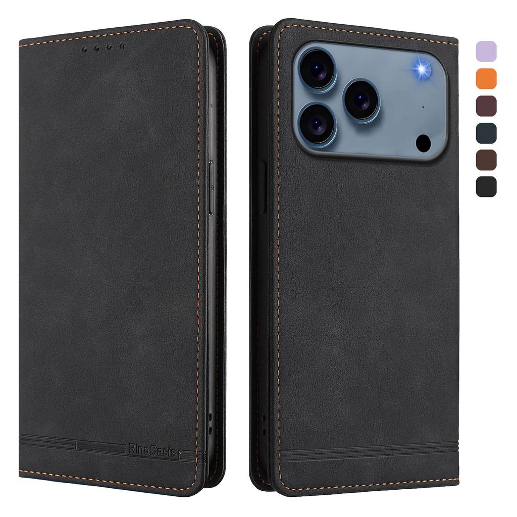 Magnetic Leather Case For iPhone 17 16 15 14 13 12 11 17 Pro Max Air 16 15 Plus 16e SE2 SE3 Flip Wallet Card Slots Cover Funda