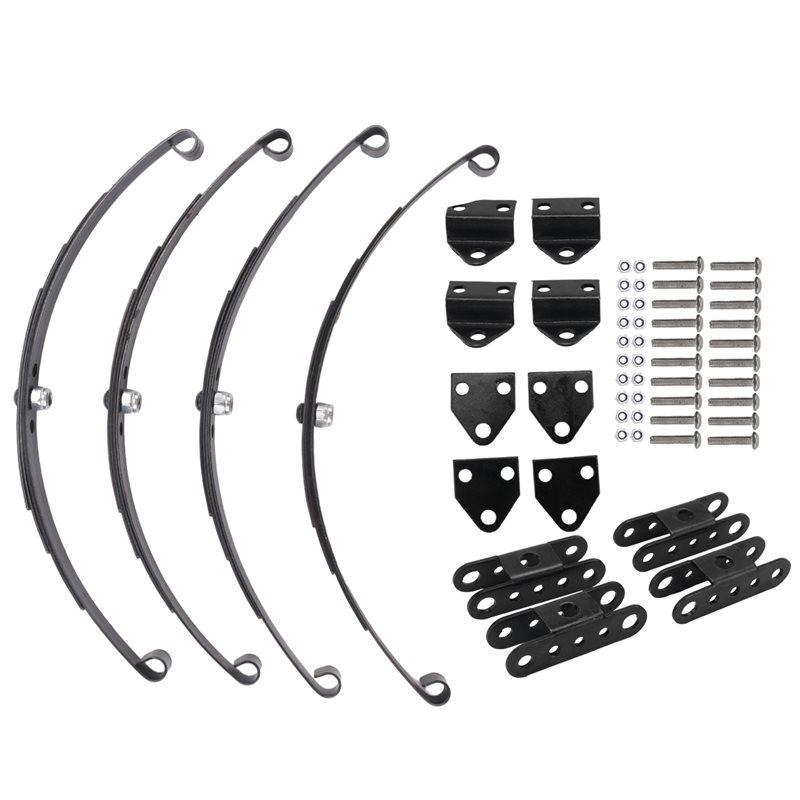 Highly Recommended-4Pcs 1/10 Leaf Springs Set Highlift Chassis For 1/10 D90 RC Crawler Car Parts Black