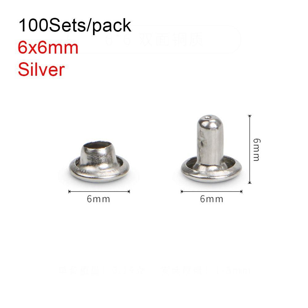 100 комплектов, 6/8/10 мм, кожаный воротник для ногтей, кожаная сумка, сумка с заклепками, пояс, куртка, ремонт обуви