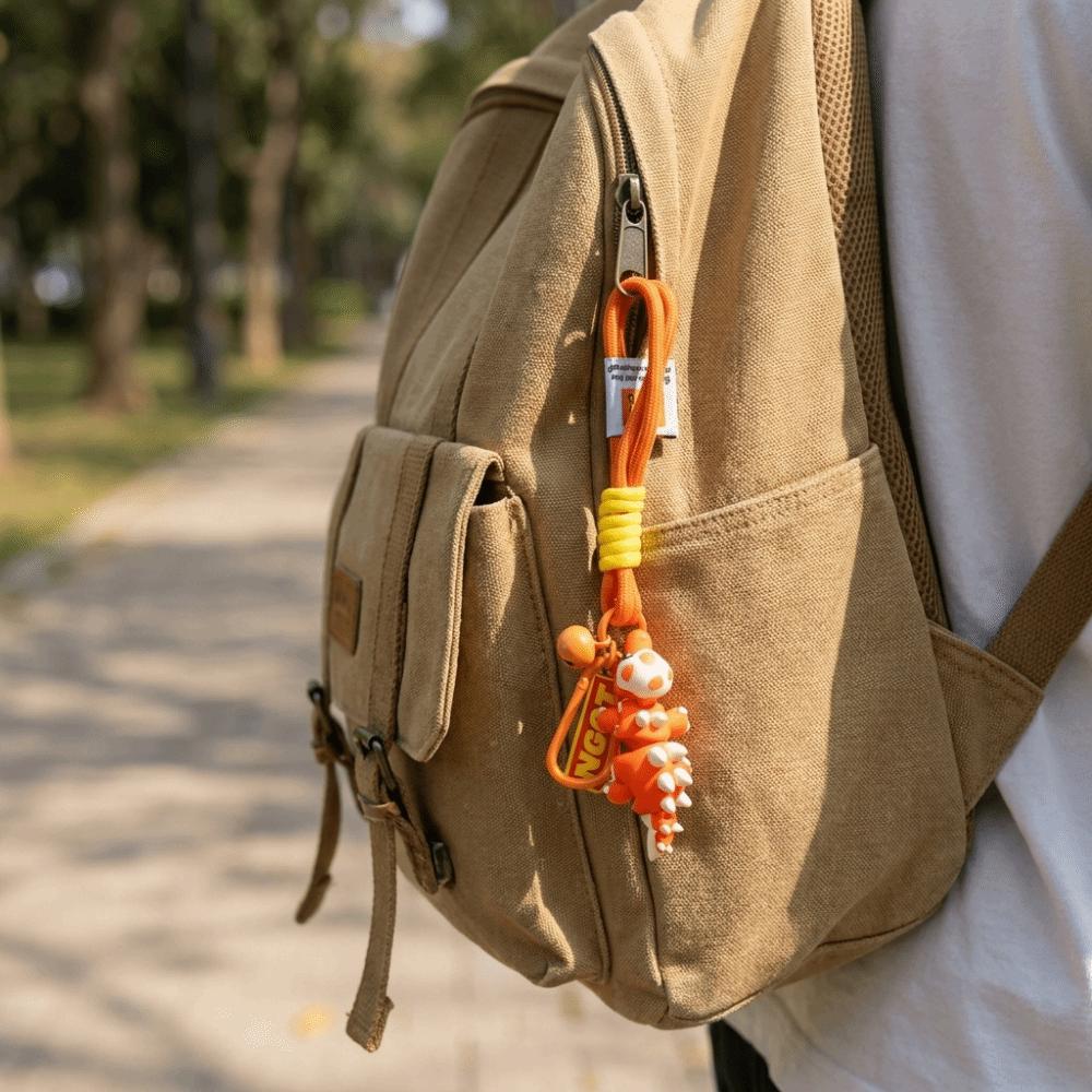 Smooth Solid Material Stegosaurus Keychain Small Size Backpack Hanging Ornament Holiday Gift